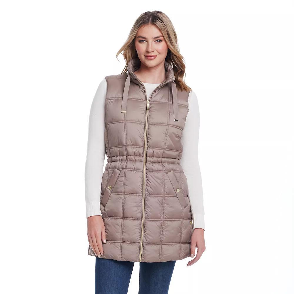 Women's Weathercast Box Quilted Longline Puffer, Size: XL, Merlot Product Image