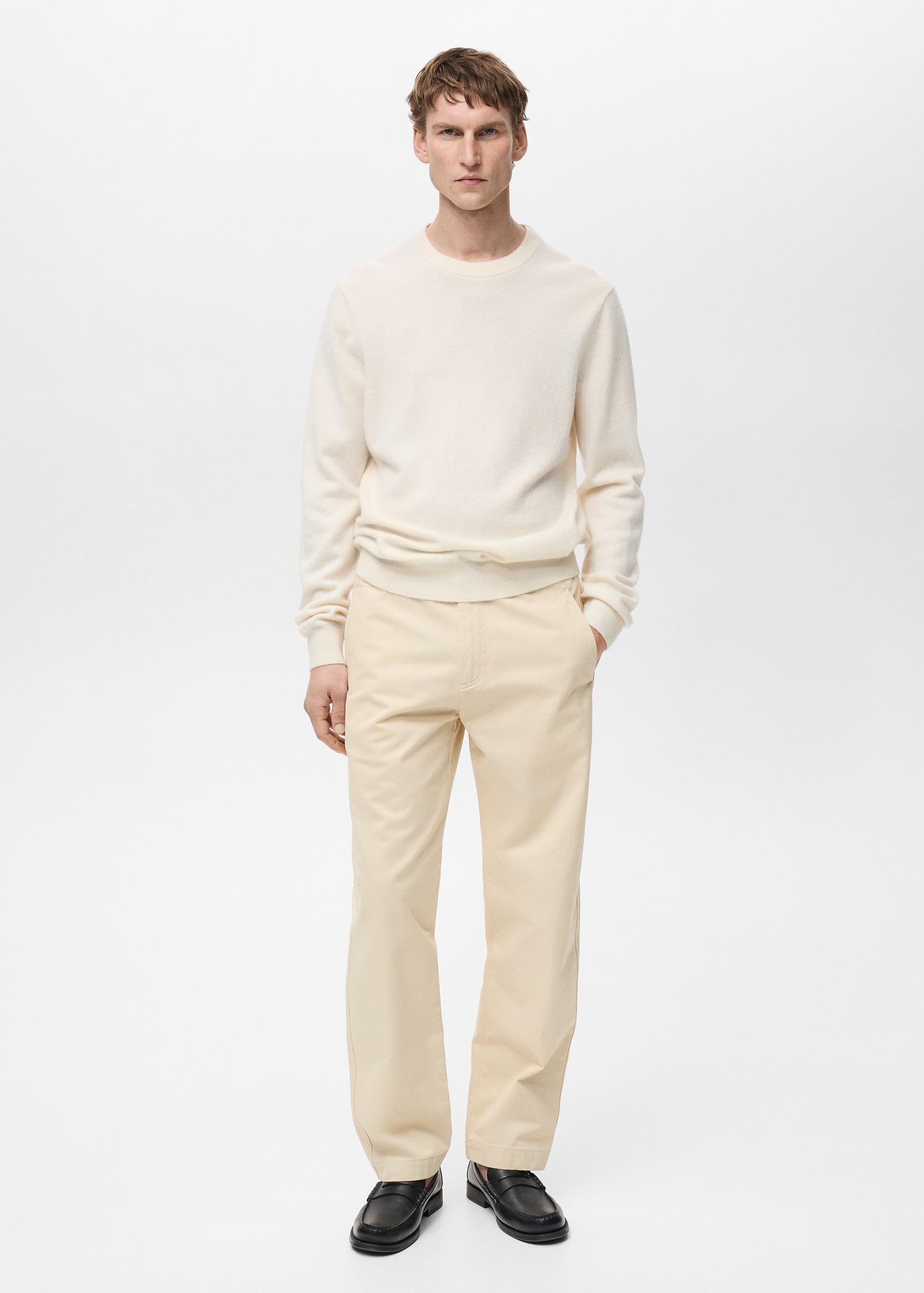 Regular-fit cotton pants with drawstring - Men | MANGO USA Product Image