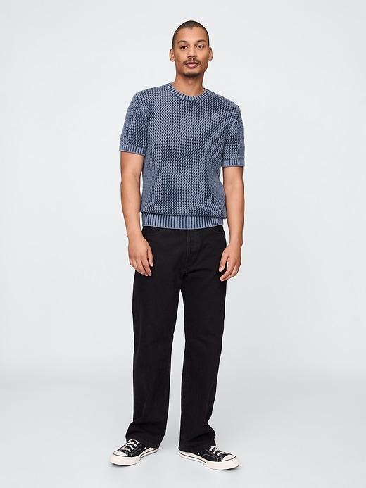 Crochet Mesh Crewneck T-Shirt Product Image