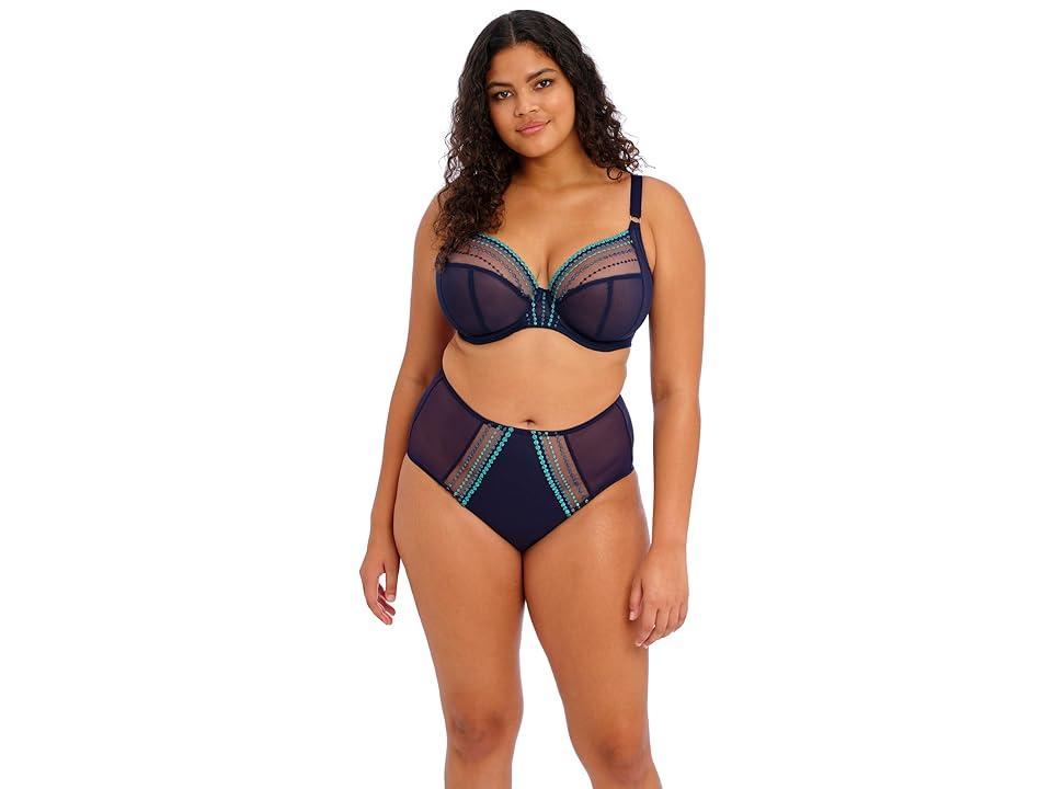 Elomi Plus Size Matilda Embroidered Sheer Plunging Convertible U-Back to Racerback Contour Wire Full Product Image