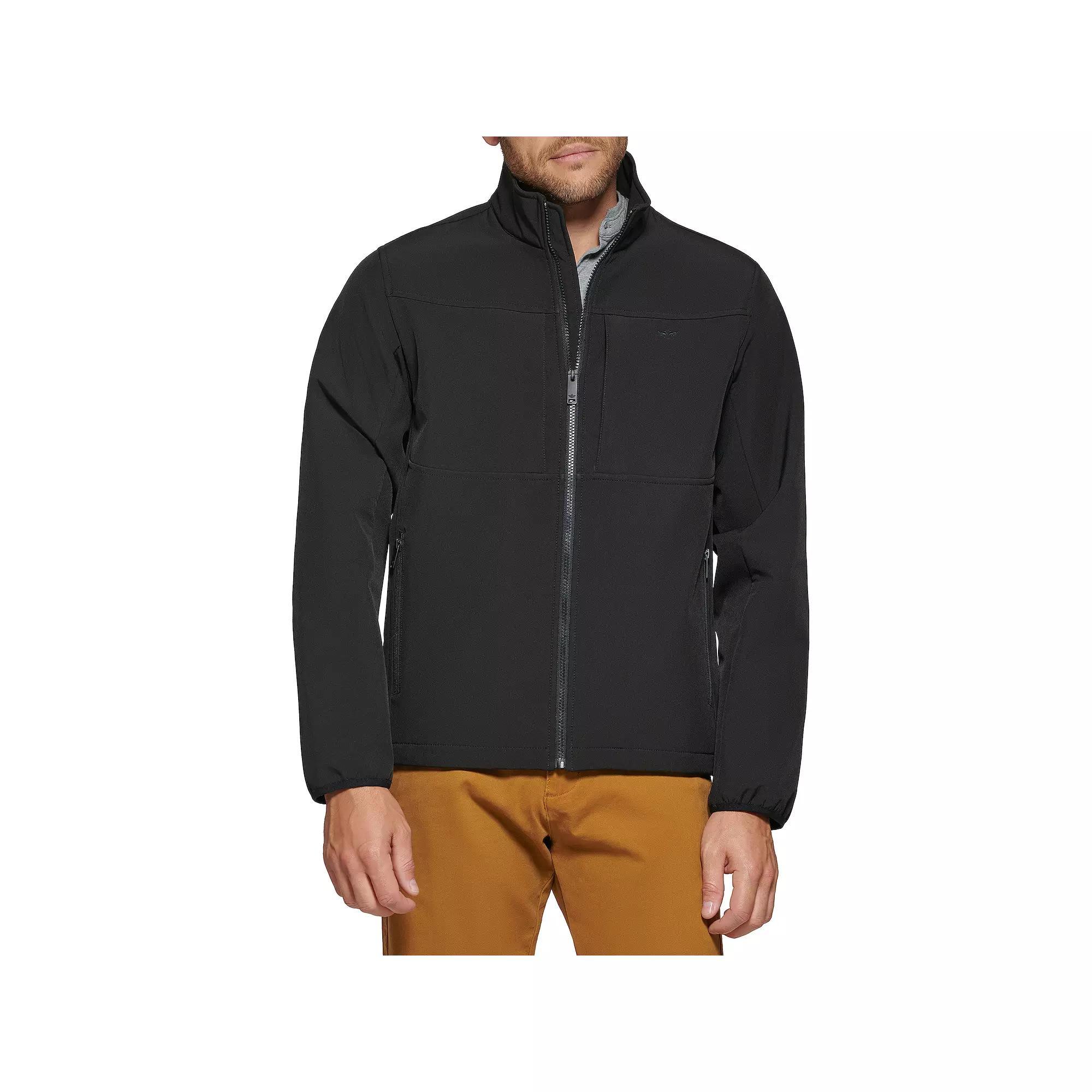 Men's Dockers Softshell Stand Collar Jacket, Size: XS, Black Product Image