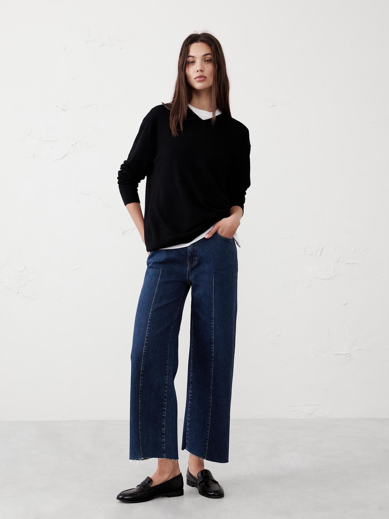 Wide-Leg High-Rise Cropped Jean Product Image