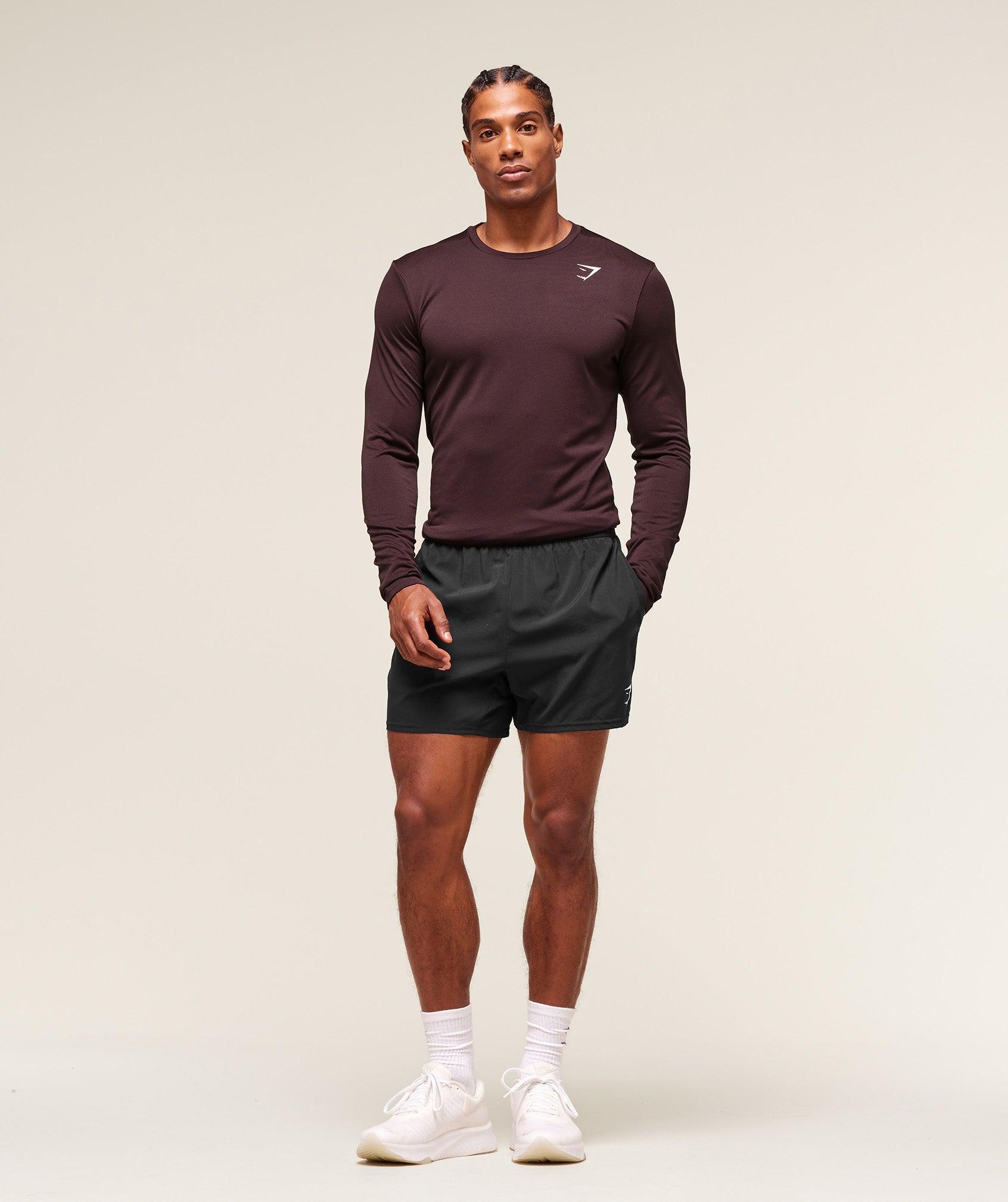 Gymshark Arrival Long Sleeve T-Shirt - Cherry Purple Male Product Image