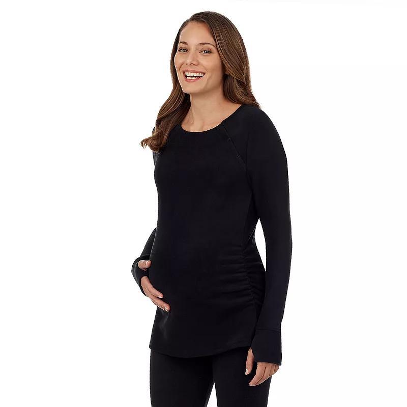 Cuddl Duds® Maternity Fleecewear with Stretch Snap-Front, Women's, Size: XL-Mat, Light Grey Grey Product Image