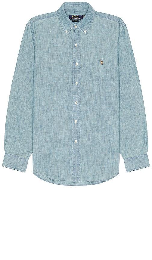 Polo Ralph Lauren Denim Sport Shirt in Denim-Light Product Image