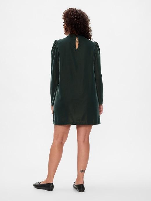 Recycled Velvet Puff-Sleeve Mini Dress Product Image