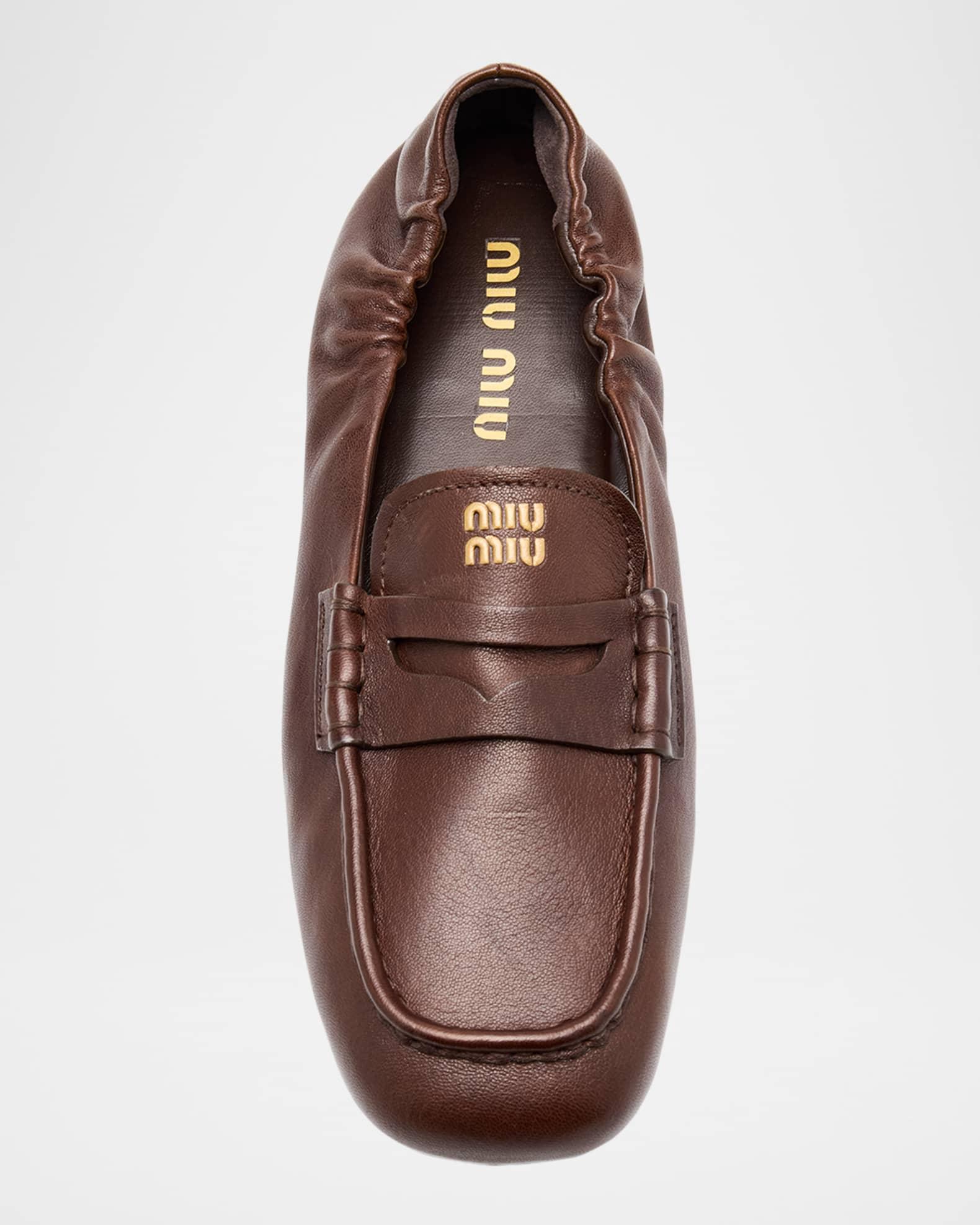 Aviator Leather Penny Loafers Product Image