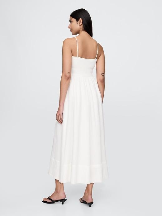 Crinkle Gauze Mixed Media Maxi Dress Product Image