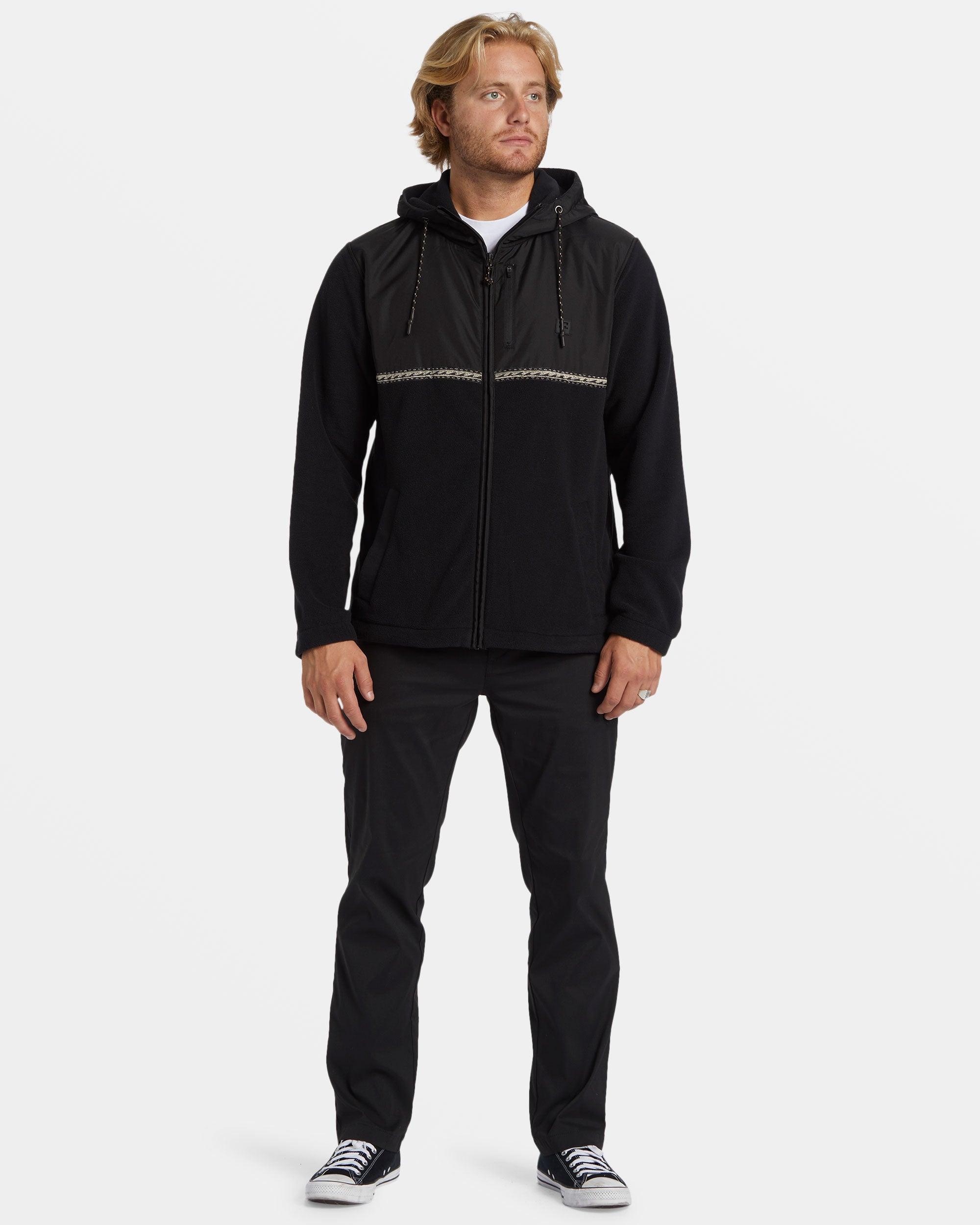 Boundary Lite Zip Hoodie - Black Male Product Image