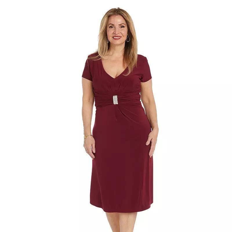 Women's R&M Richards Sculpt Waist Fit And Flare Dress, Size: 12, Black Product Image