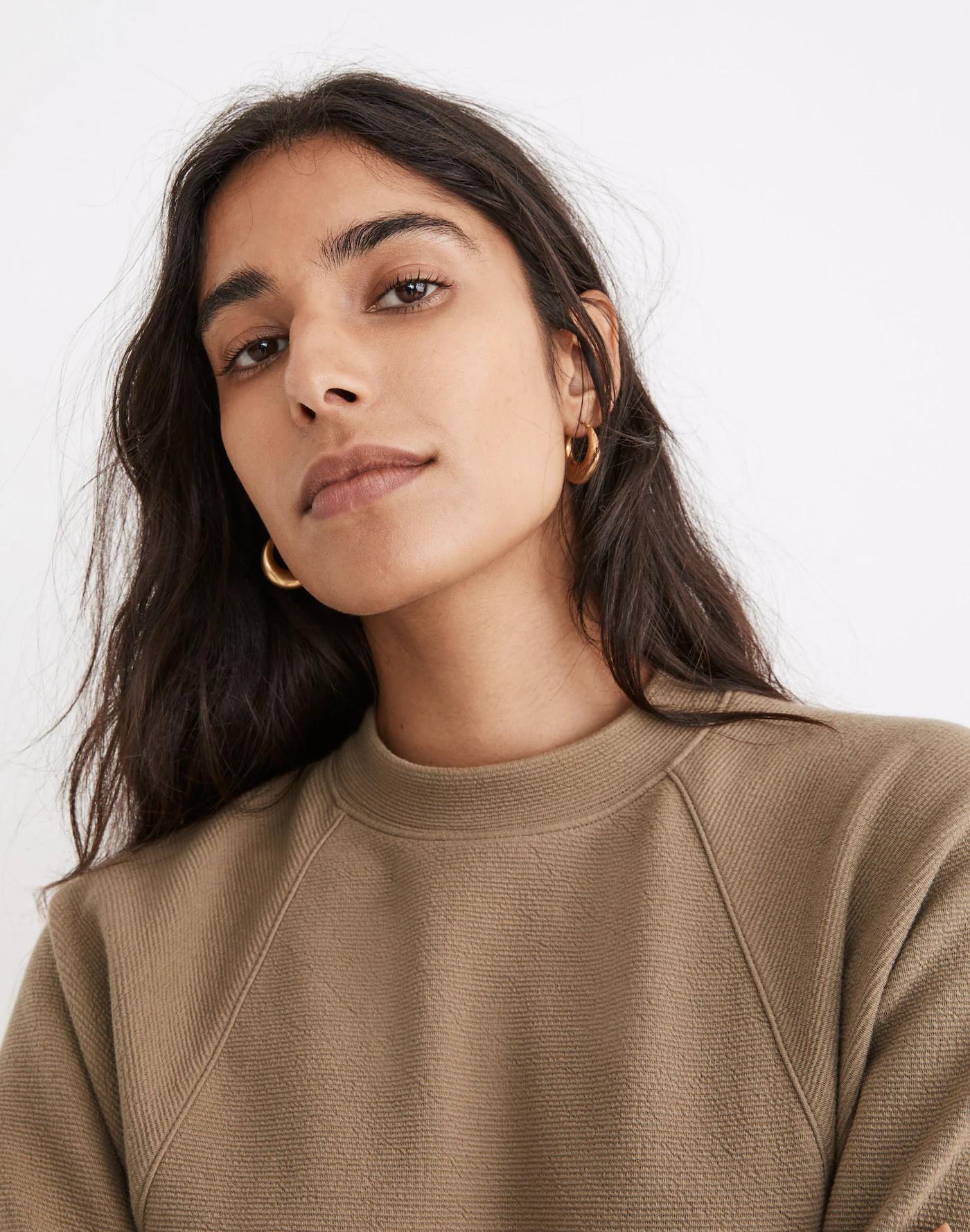 Button-Back Mockneck Top Product Image