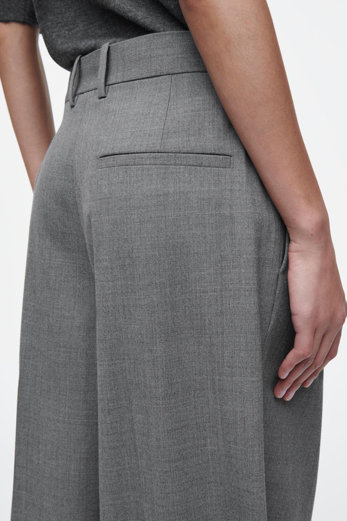 RELAXED TWILL WIDE-LEG PANTS Product Image