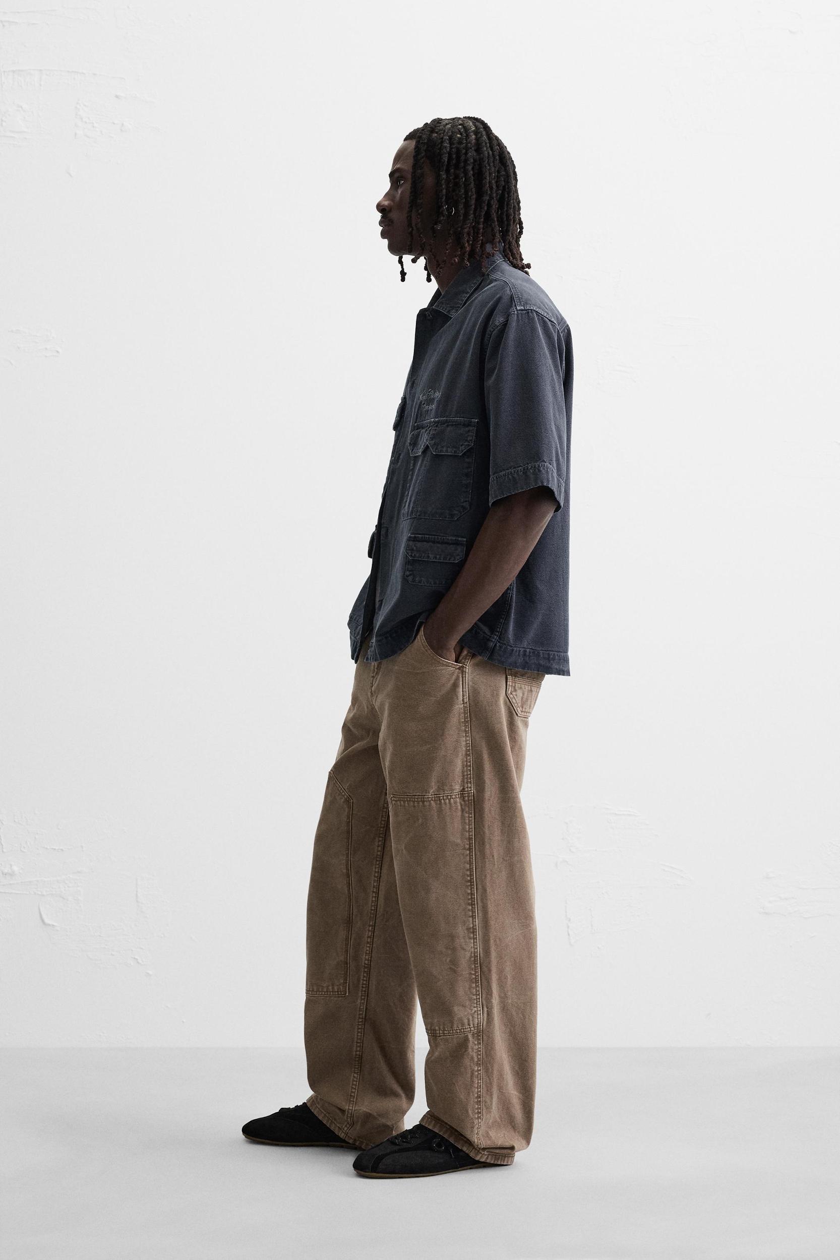EMBROIDERED UTILITY POCKET SHIRT Product Image