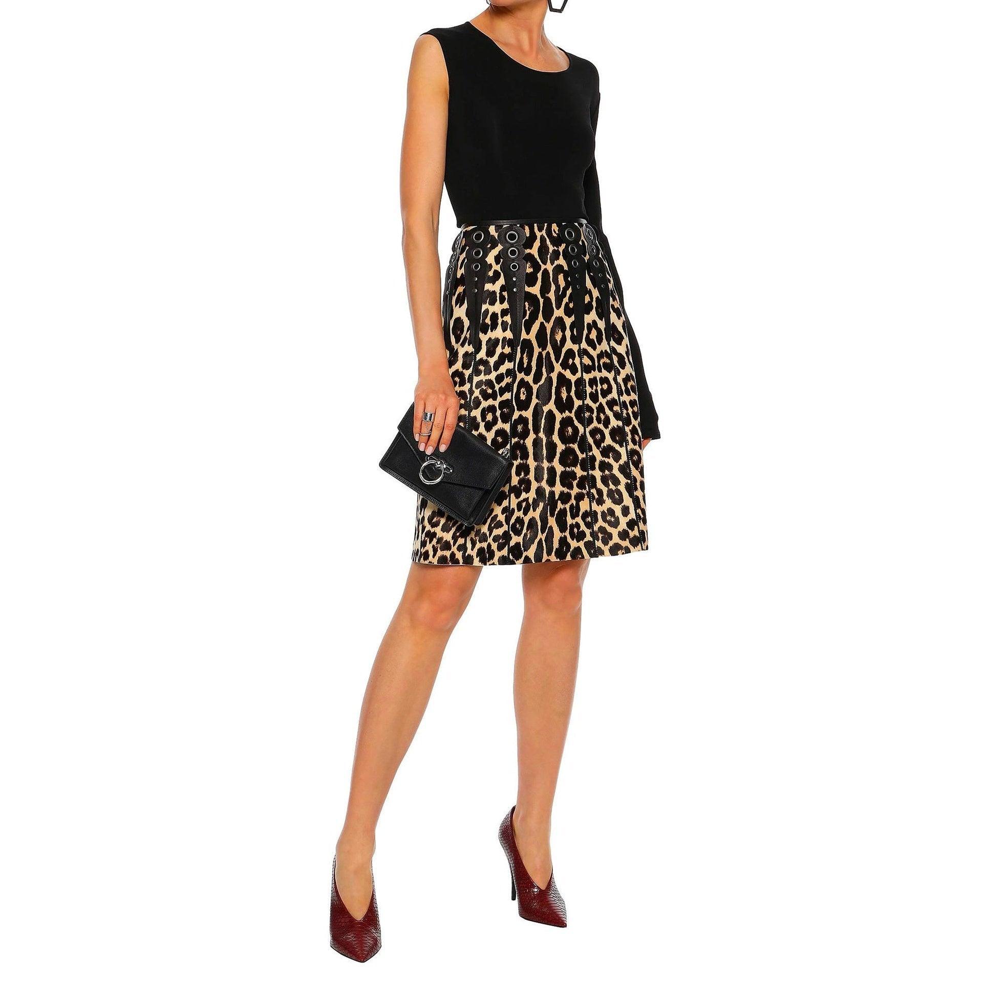 BOTTEGA VENETA Leopard Print Calf Hair Pumps In Brown Product Image