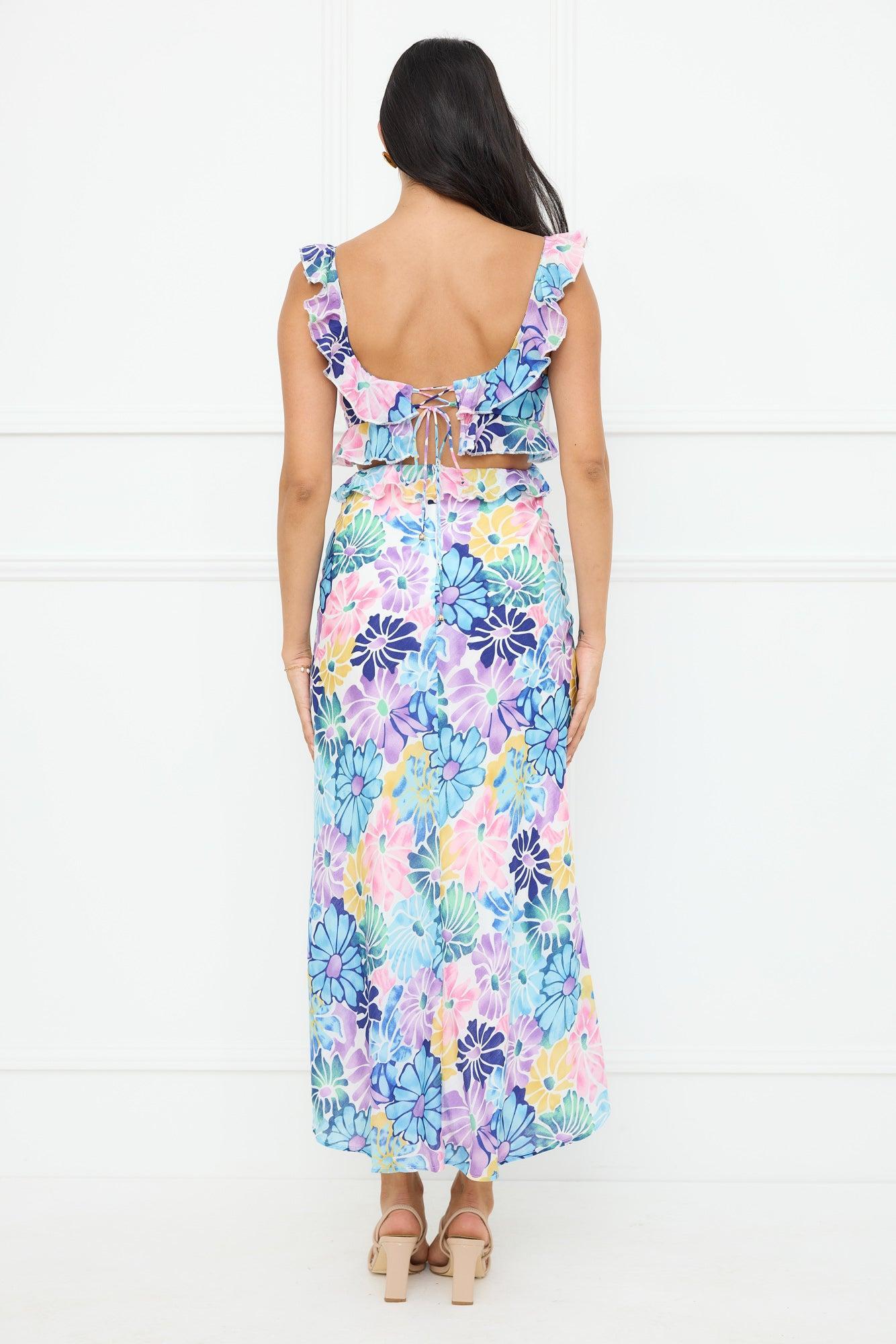Elegant Mystique Maxi Dress Blue Product Image