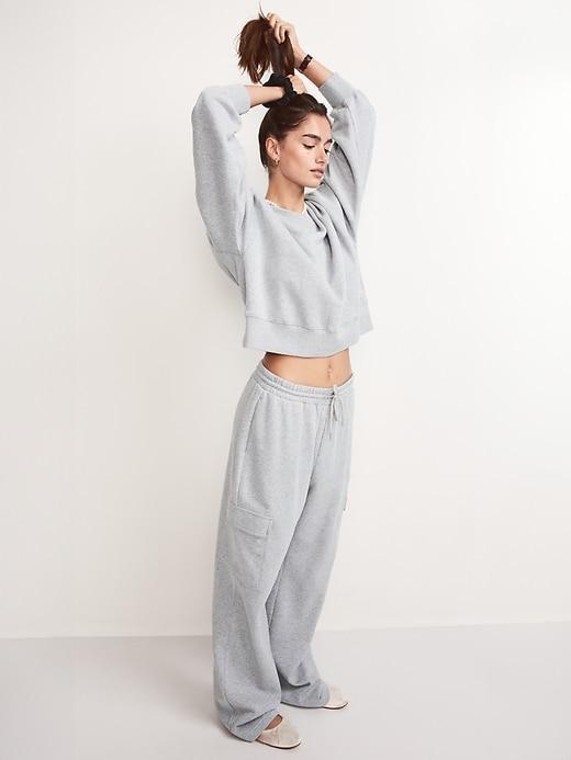 Extra High-Waisted SoComfy Cargo Wide-Leg Sweatpants Product Image