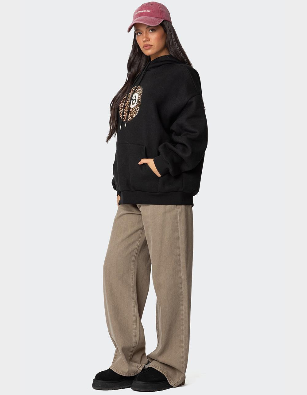 EDIKTED Leopard 8 Oversized Hoodie Product Image