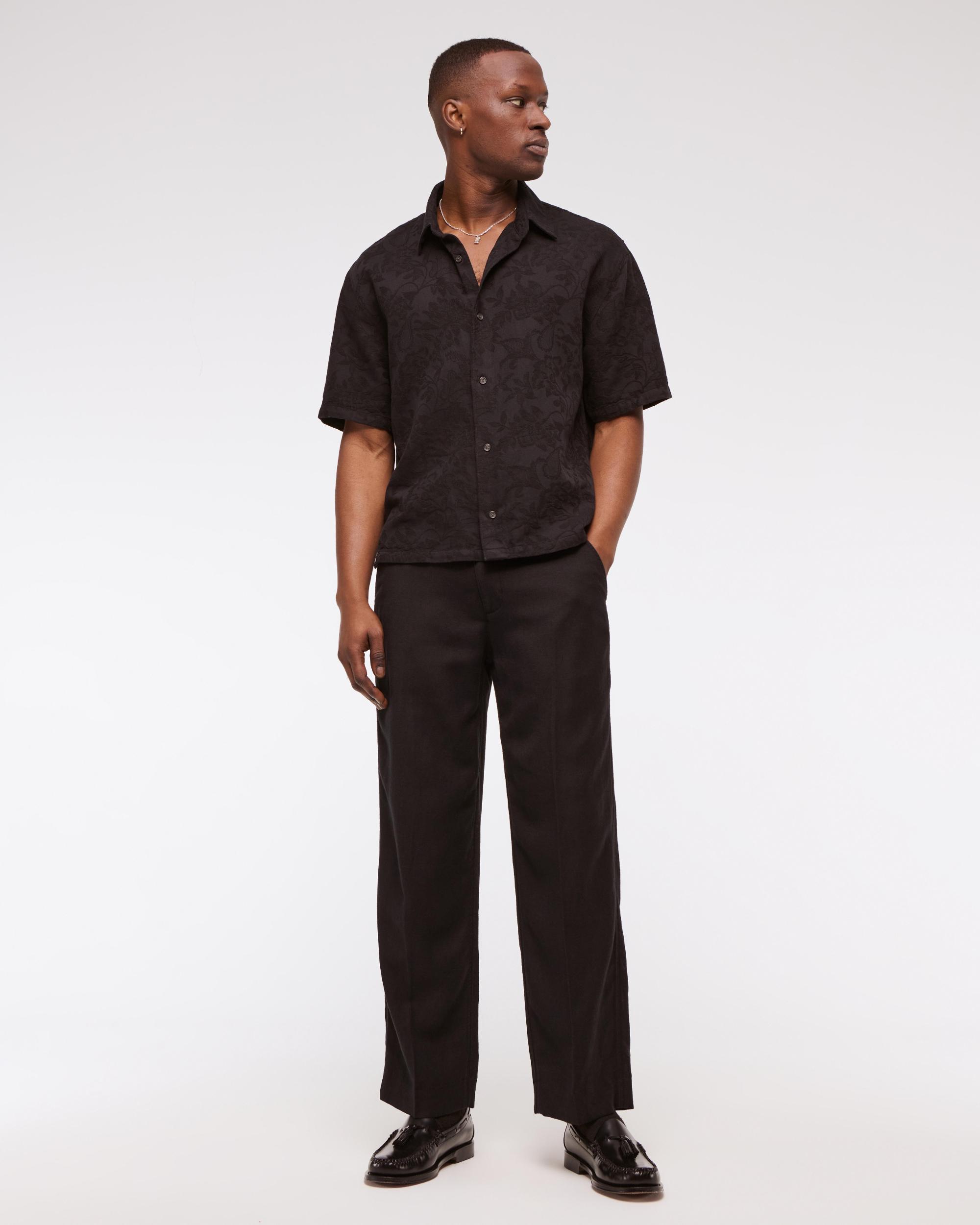 Baggy Tailored Linen-Blend Trouser Product Image