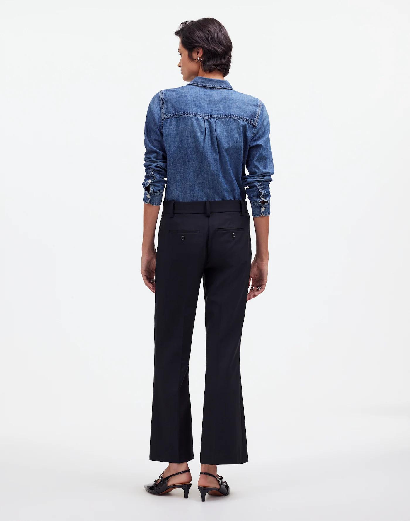 Tall Kick Out Crop Pants in Wool-Blend Twill Product Image