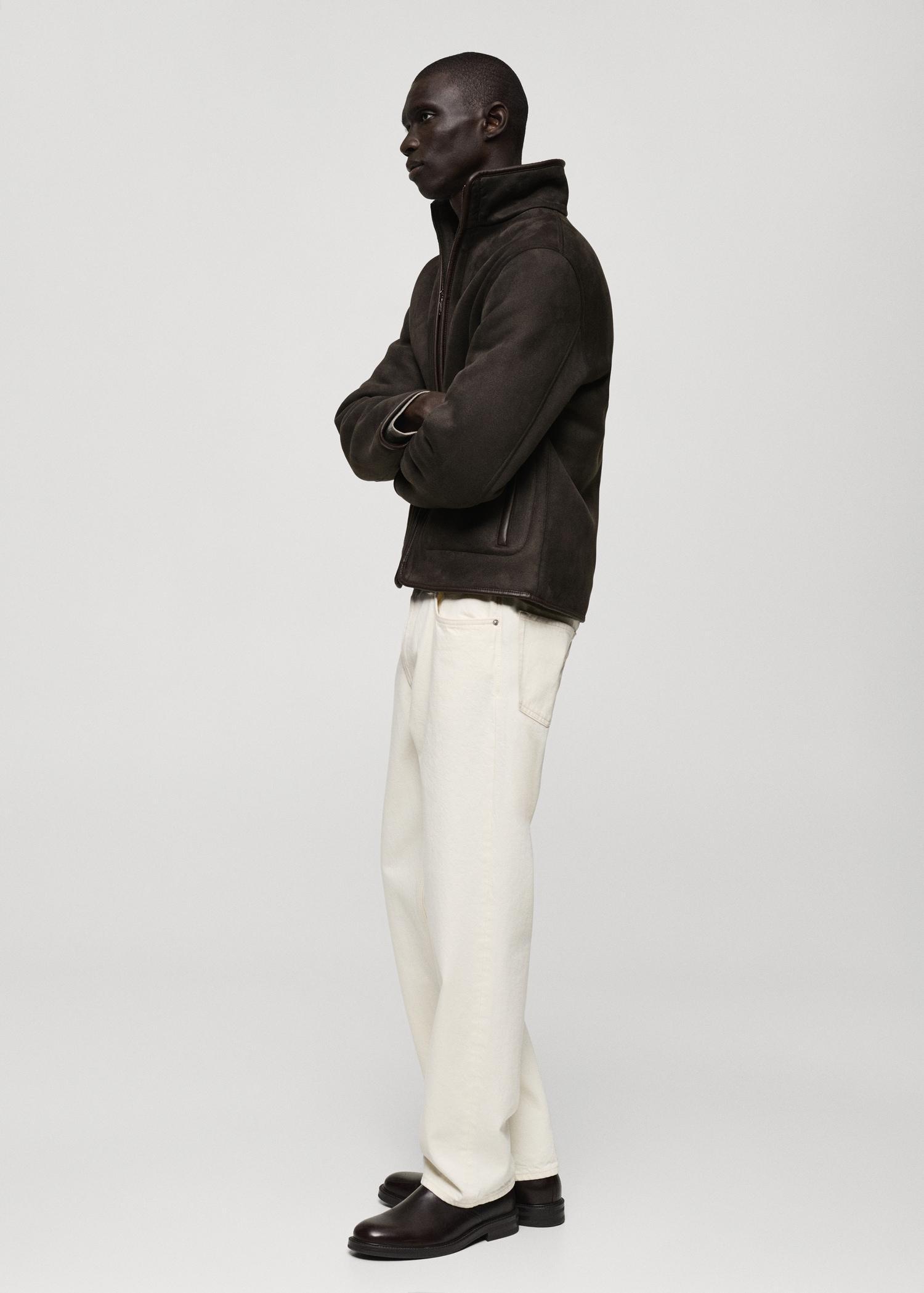 Reversible sheepskin jacket - Men | MANGO USA Product Image
