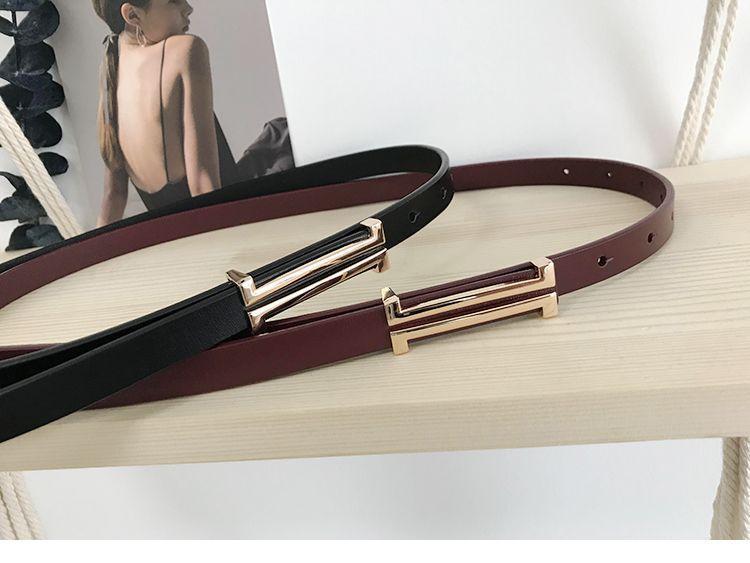Genuine Leather Slim Belt Product Image