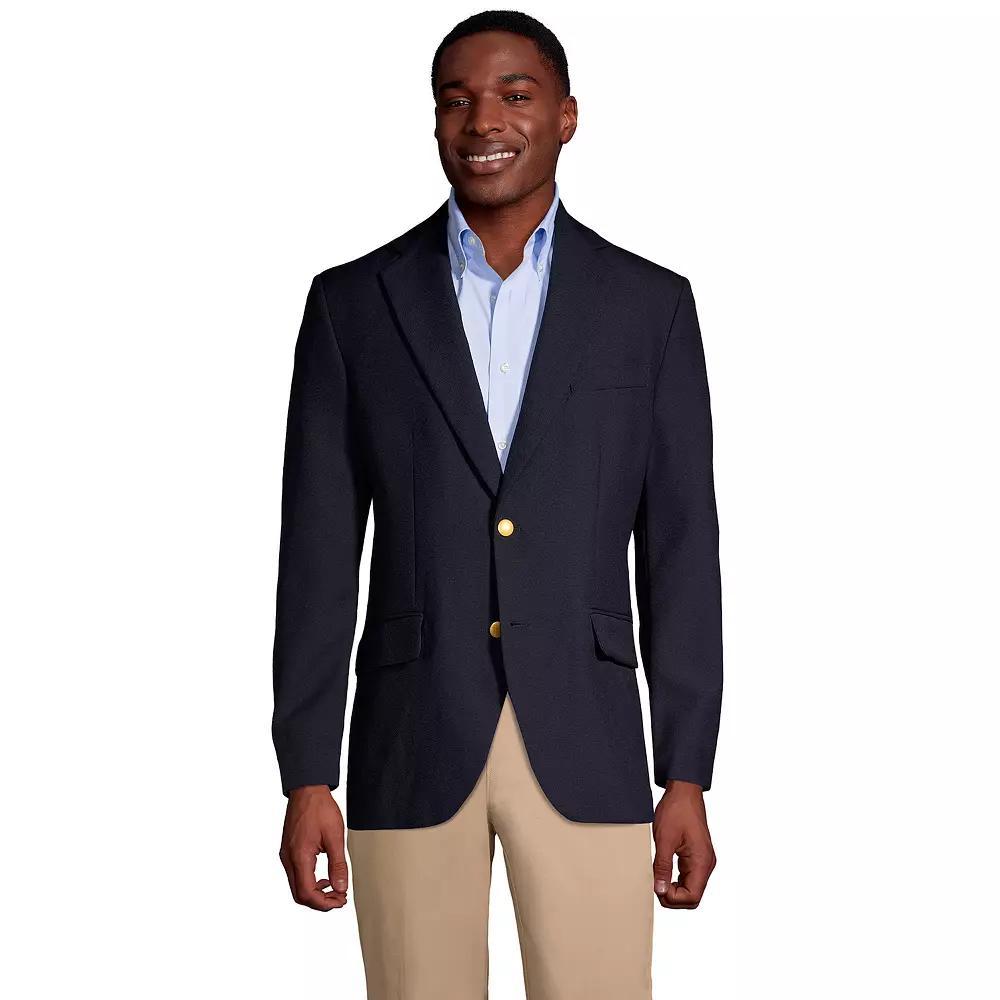 Men's Lands' End Hopsack Blazer, Size: 40, Deep Blue Product Image