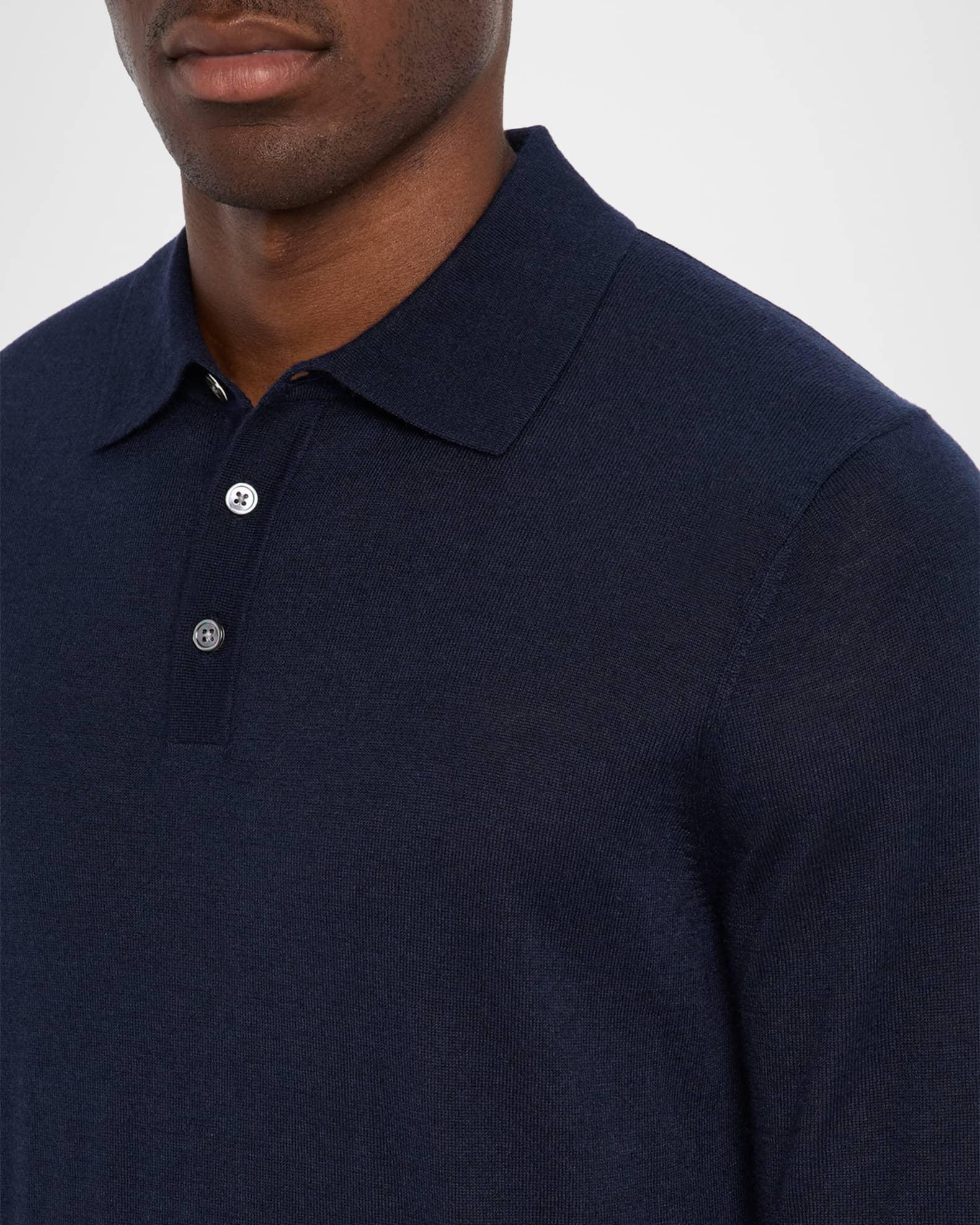 Men's Cashmere and Silk Knit Polo Sweater Product Image