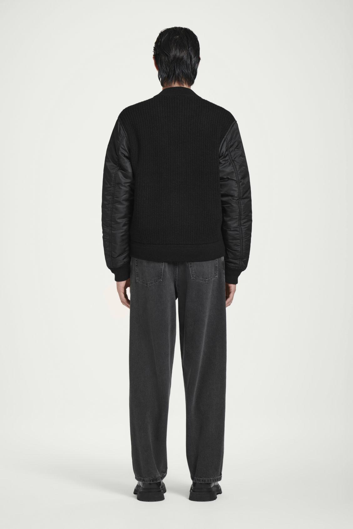 MERINO WOOL AND NYLON BOMBER JACKET Product Image
