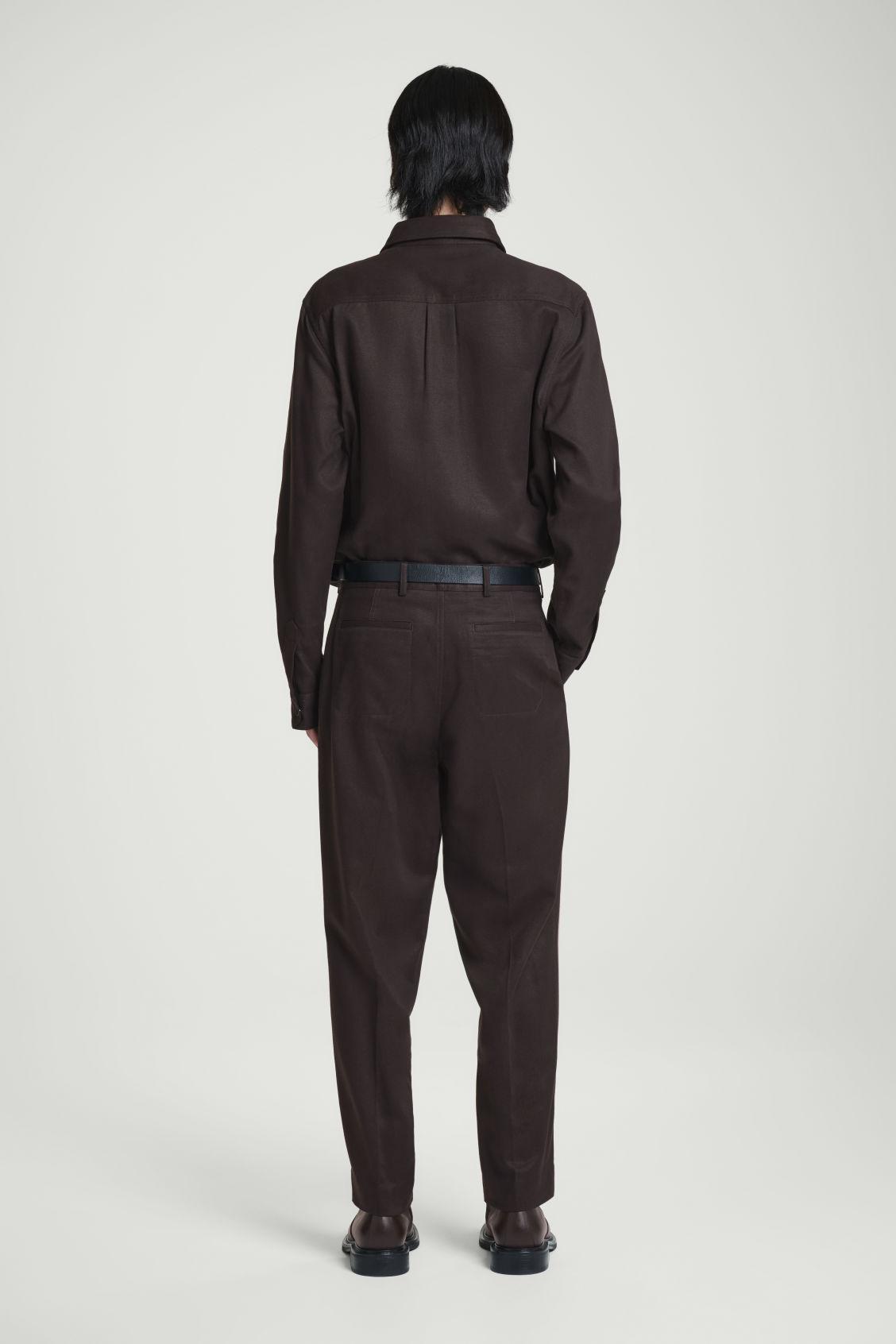 TOPSTITCHED TAPERED PANTS Product Image