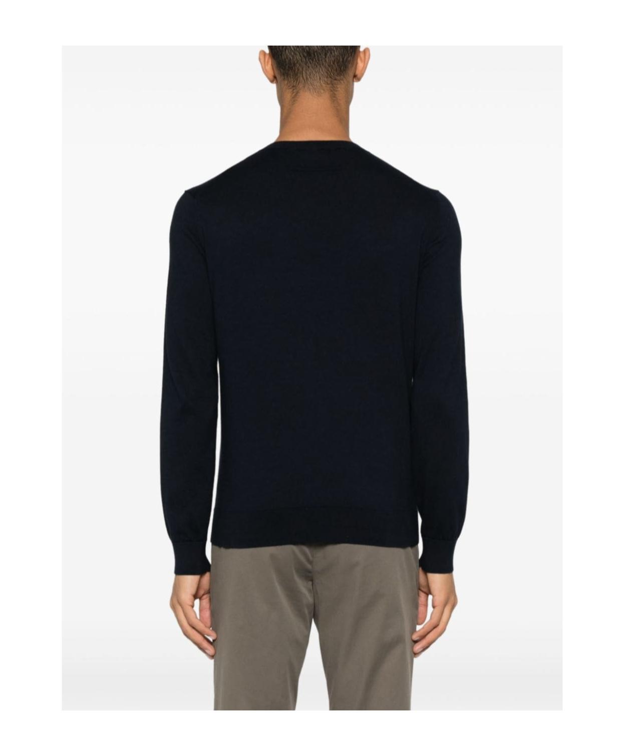 ZEGNA Crew-neck Cotton Jumper In Black Product Image