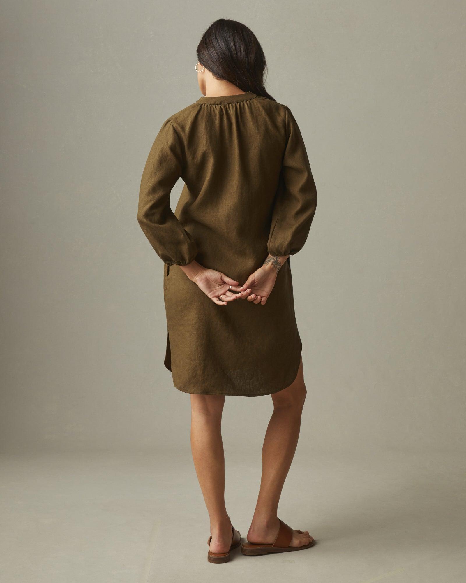 Women's Easy Linen Tunic Dress - Beech Female Product Image
