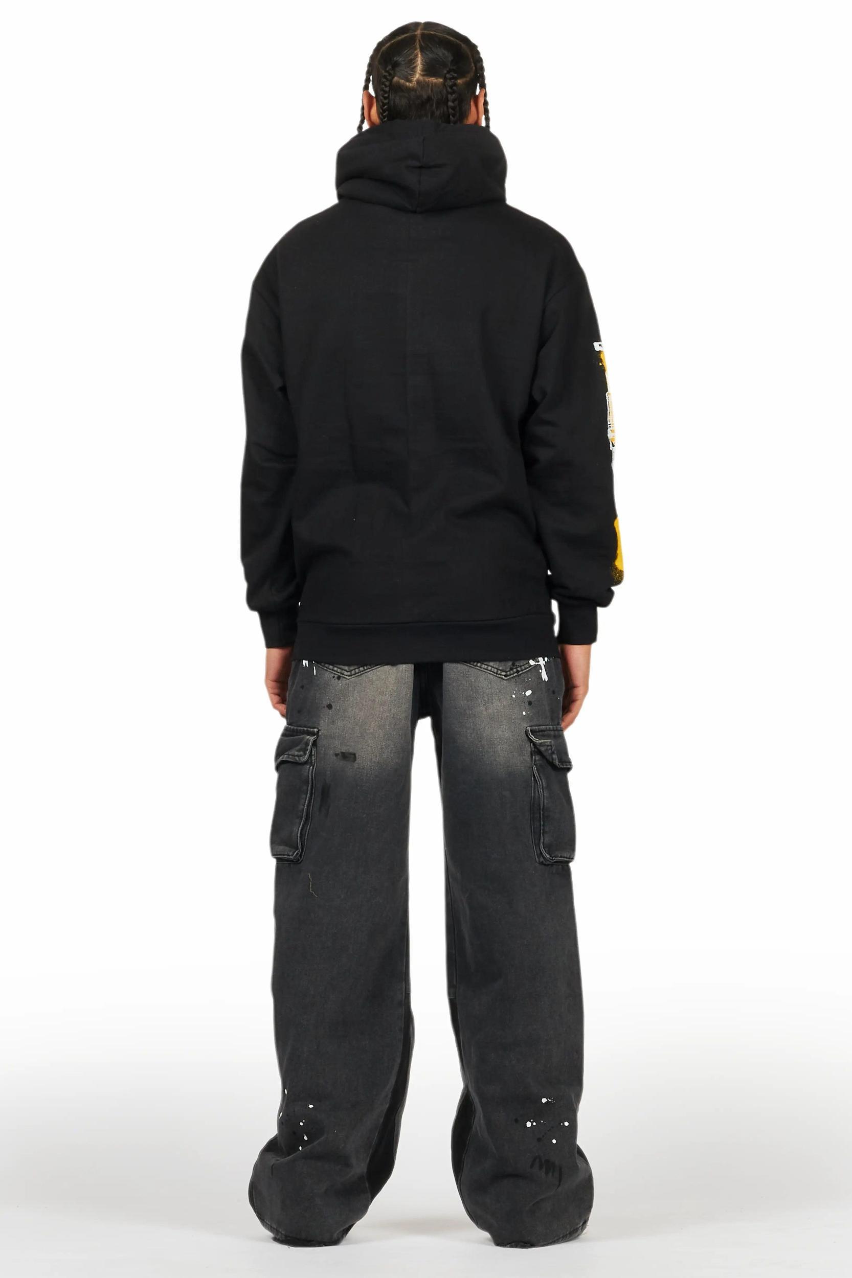 Dubaku Dark Grey Baggy Fit Jean Male Product Image