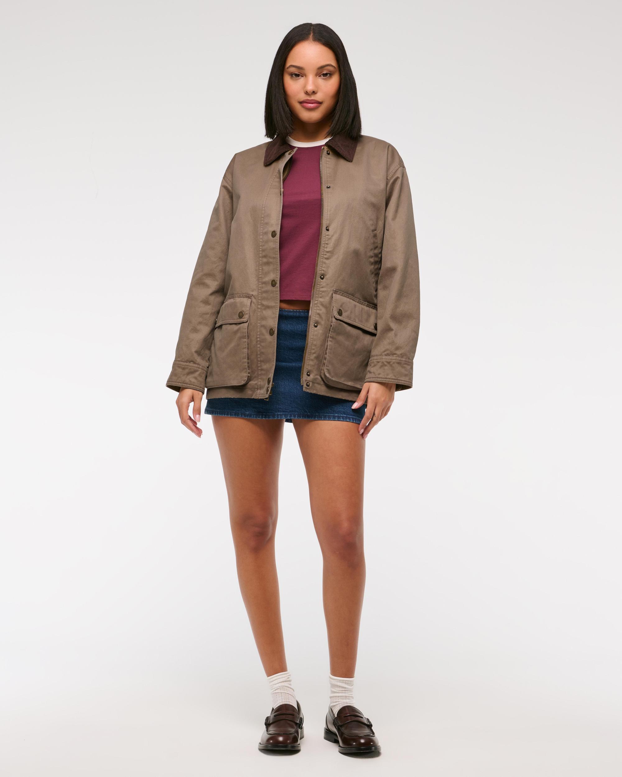Mid-Length Waxed Barn Jacket Product Image