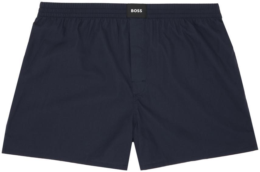 HUGO BOSS Two-pack Navy Boxers In 423-medium Blue Product Image