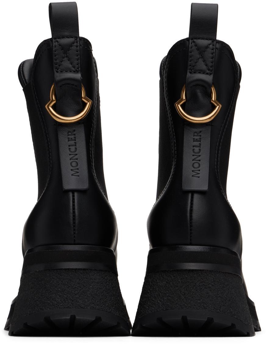 MONCLER Gigi Leather Chelsea Ankle Boots In Black Product Image