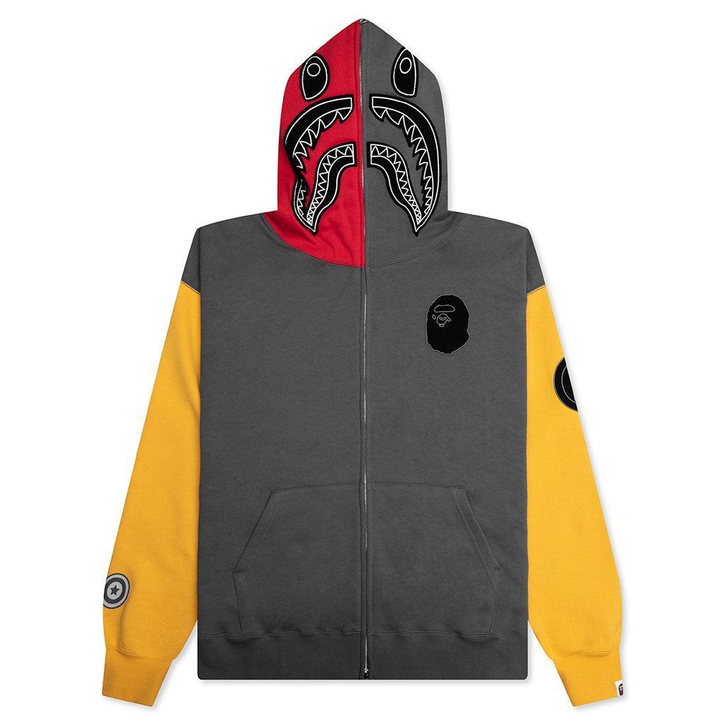 Shark Full Zip Hoodie Malaysia - Gray Male Product Image