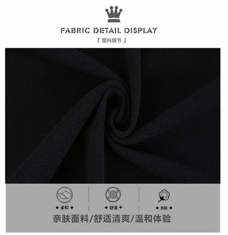 Set: Short-Sleeve Round Neck Plain T-Shirt + Drawstring Waist Shorts Product Image