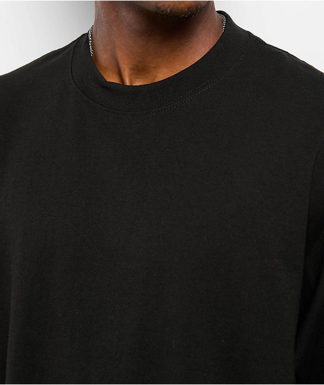 Shaka Wear Max Heavyweight Black Crop T-Shirt Product Image
