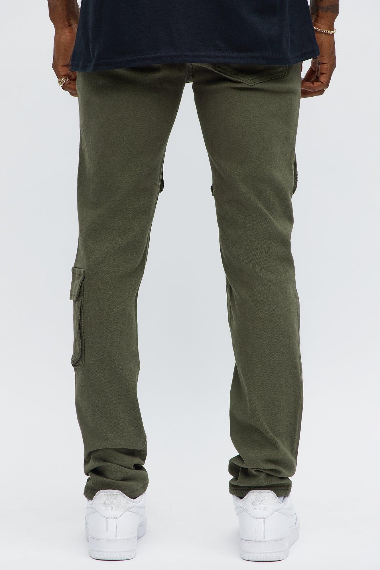 Skinny Pocket Me Cargo Pants - Olive Product Image