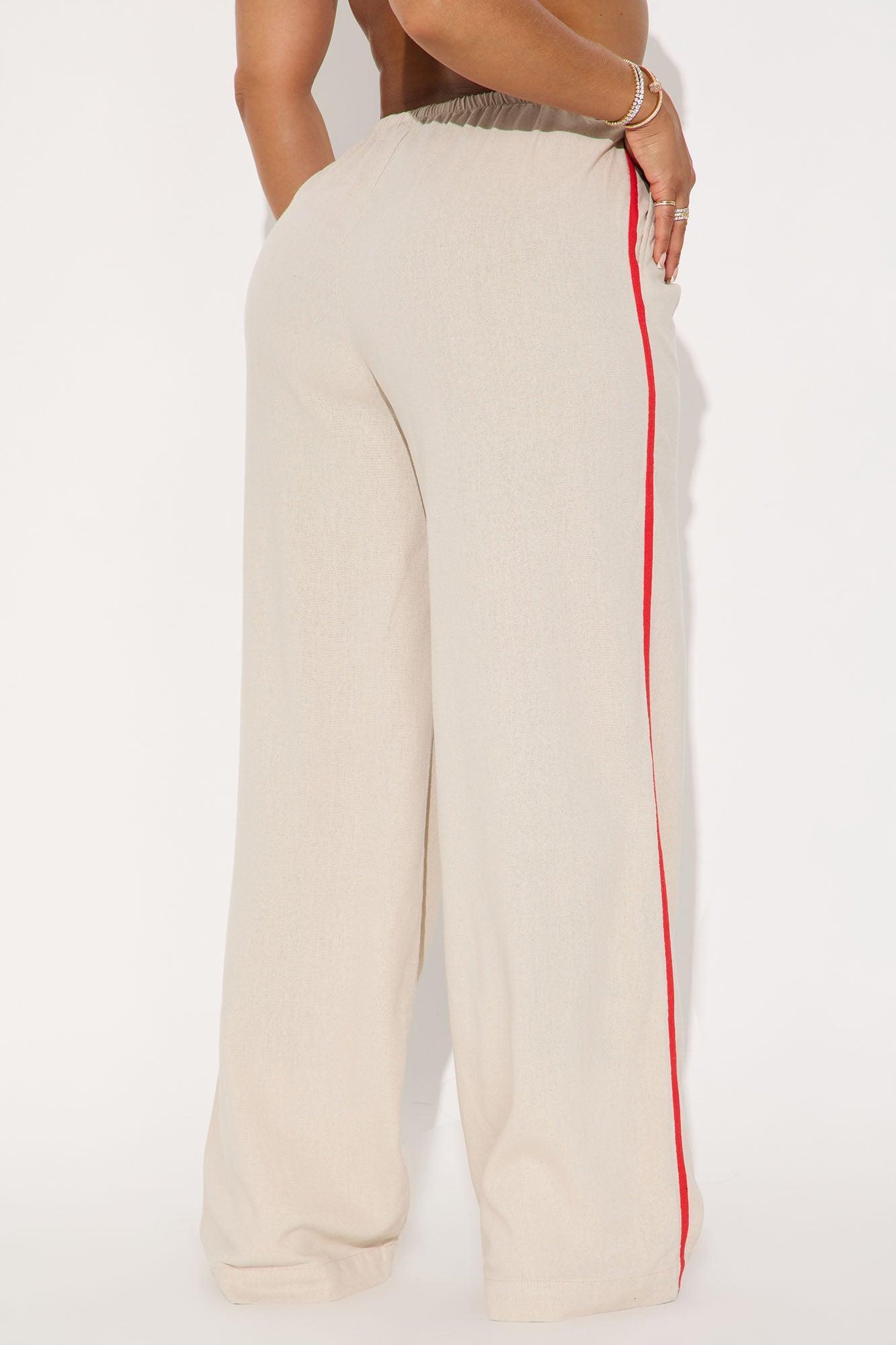 A Flight Away Wide Leg Linen Pant - Natural Product Image