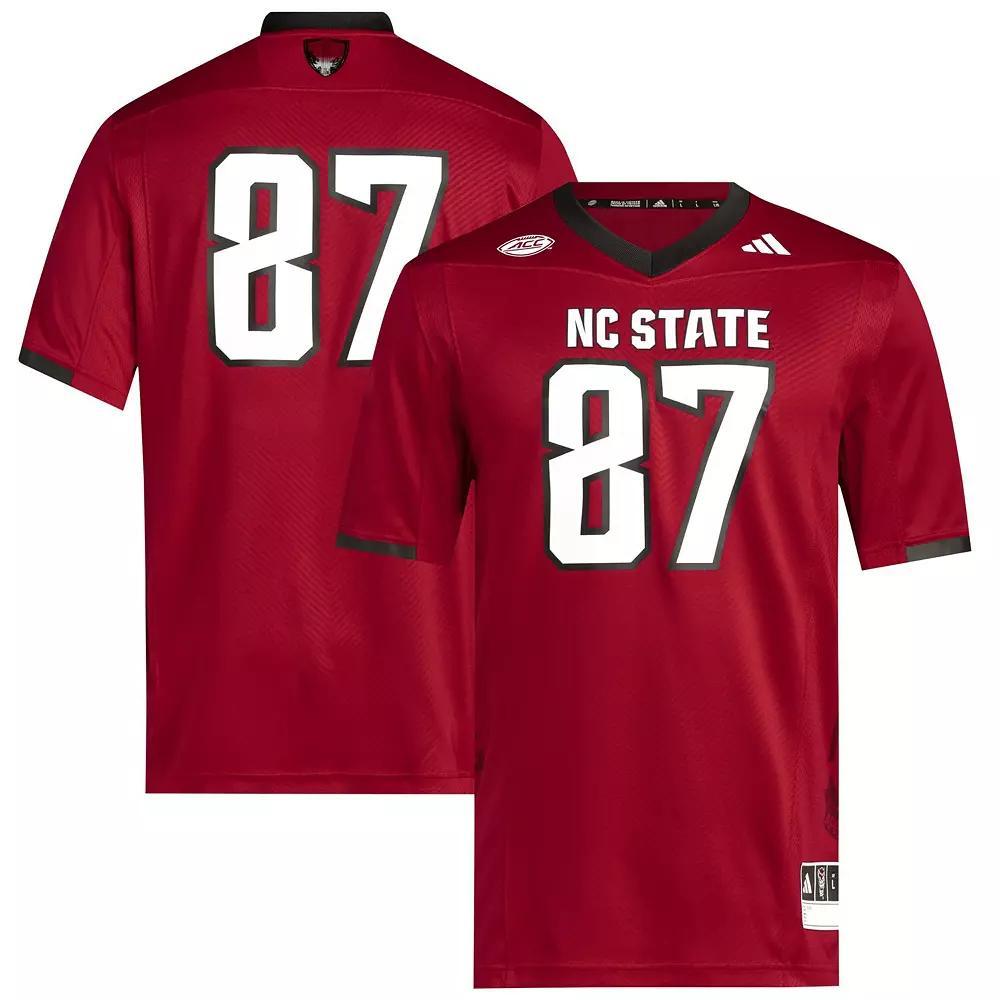 Men's adidas #87 Red NC State Wolfpack Premier Jersey, Size: Medium, Nst Red Product Image