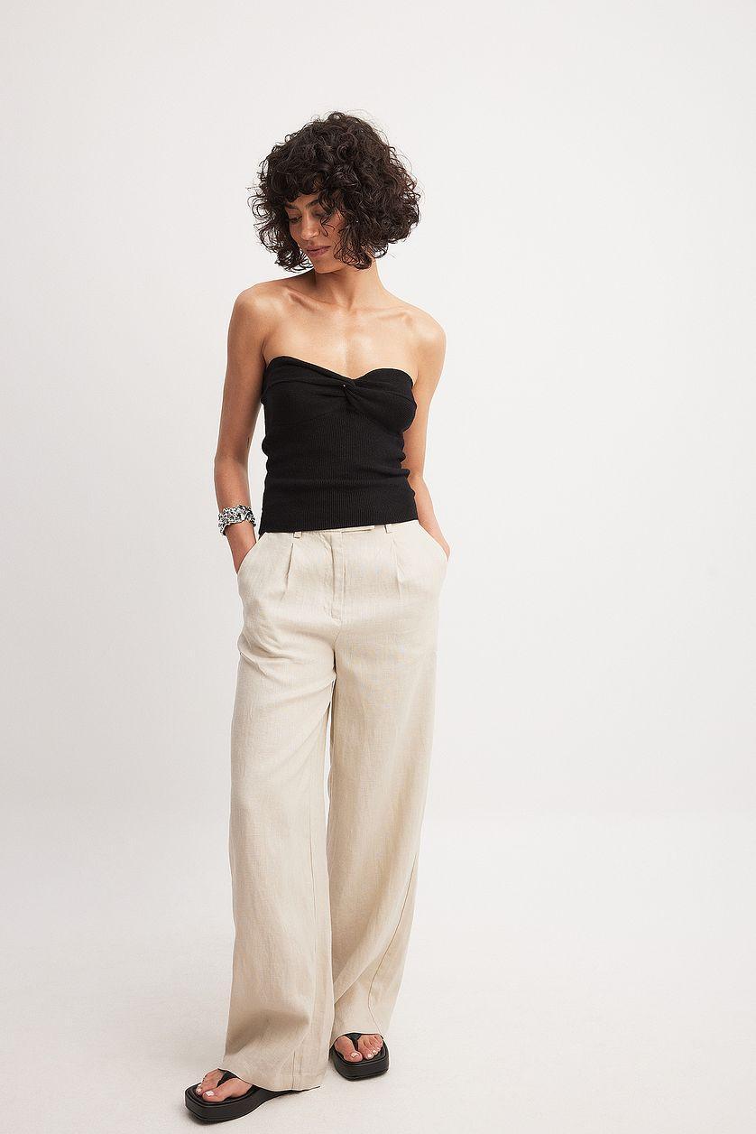 Twist Detailed Knitted Tube Top Product Image