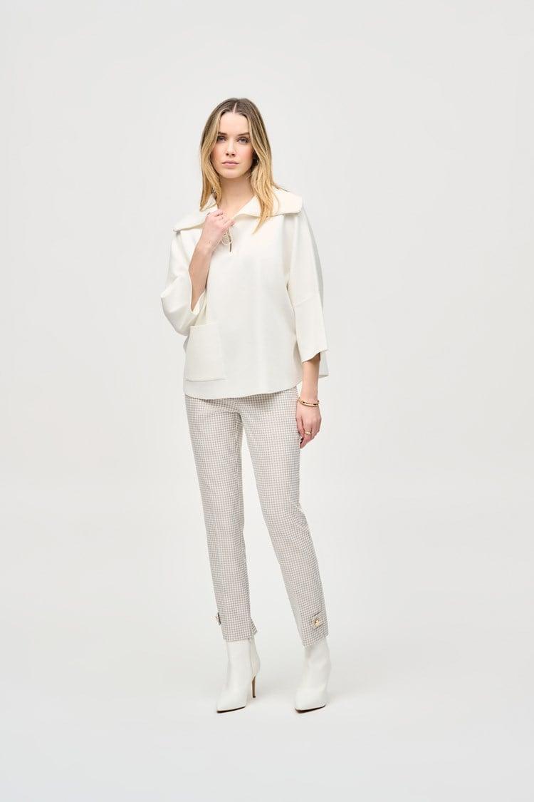 Houndstooth Jacquard Slim Fit Pants Product Image