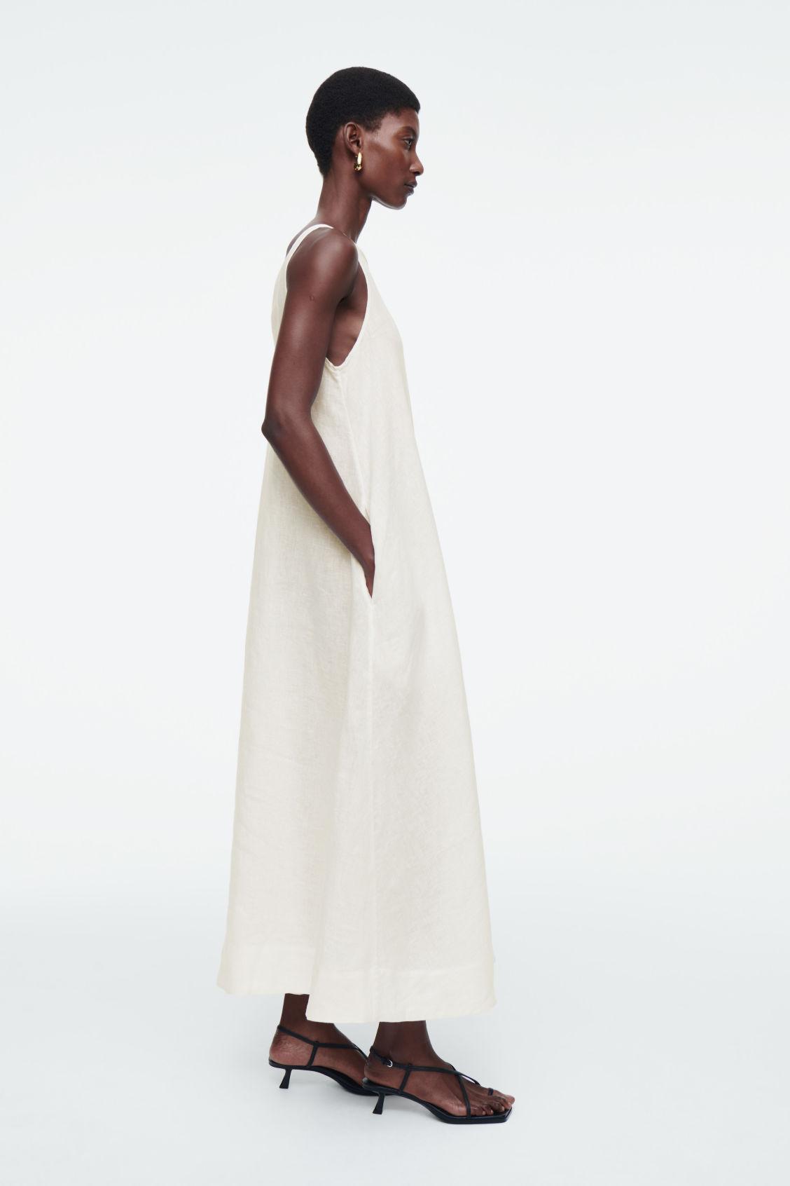 A-LINE LINEN MAXI DRESS Product Image