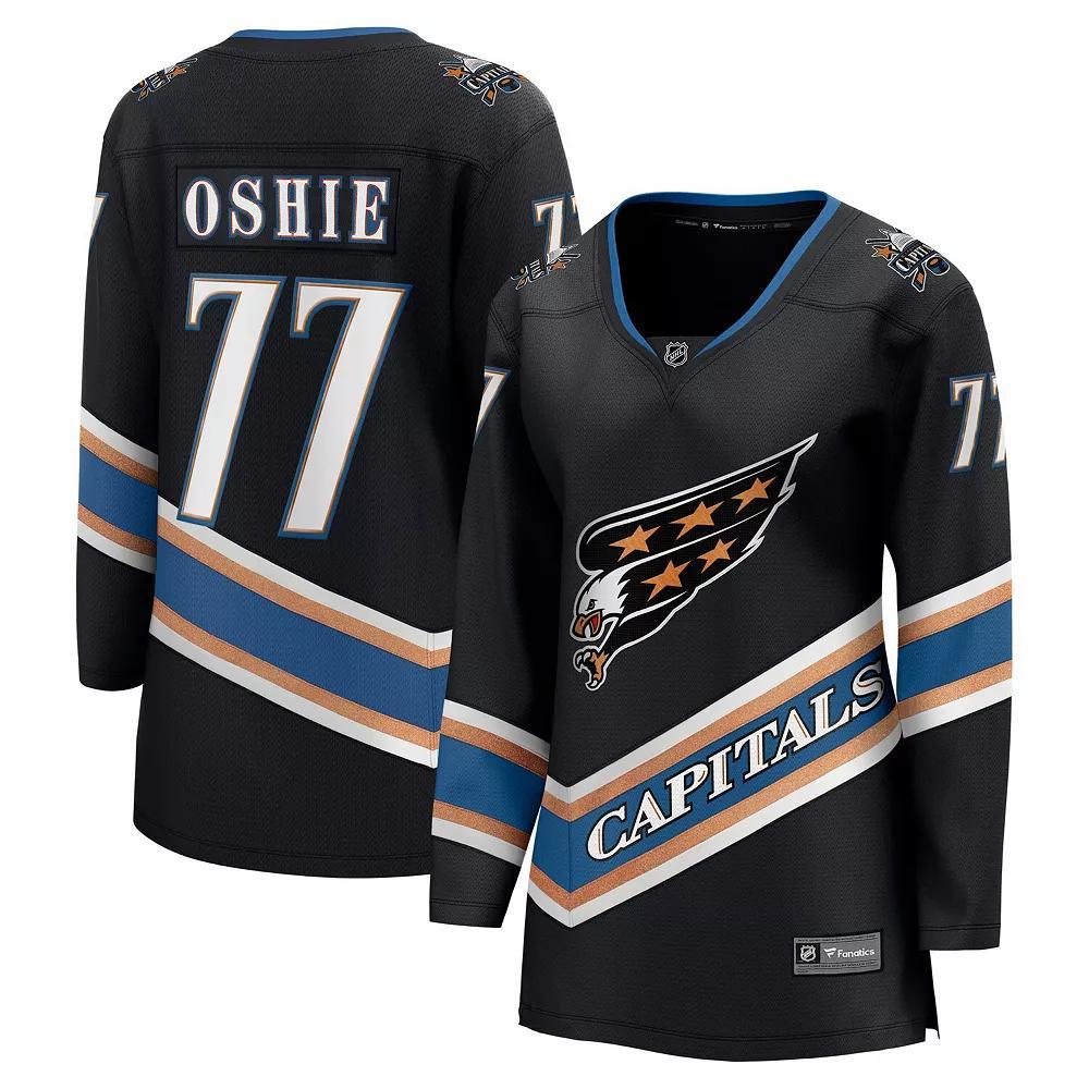 Women's Fanatics TJ Oshie Black Washington Capitals Alternate 50th Anniversary Premier Breakaway Player Jersey, Size: 2XL Product Image