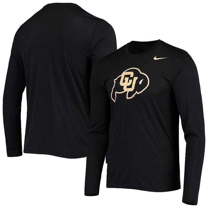 Mens Nike Colorado Buffaloes Legend Wordmark Performance Long Sleeve T-Shirt Product Image