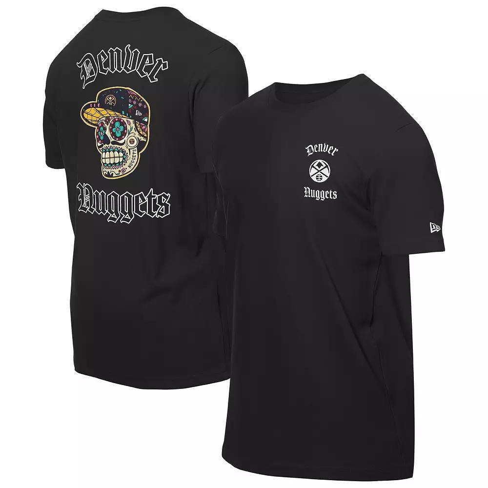 Men's New Era Black Denver Nuggets Sugar Skulls T-Shirt, Size: Medium, Nug Black Product Image