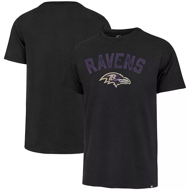 Men's '47 Black Baltimore Ravens All Arch Franklin T-Shirt, Size: Large Product Image