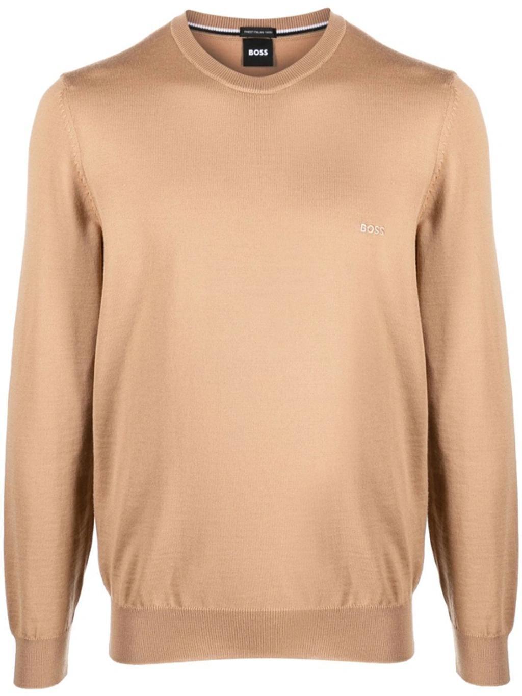 HUGO BOSS Pacas-l Logo-embroidered Jumper In Neutrals Product Image