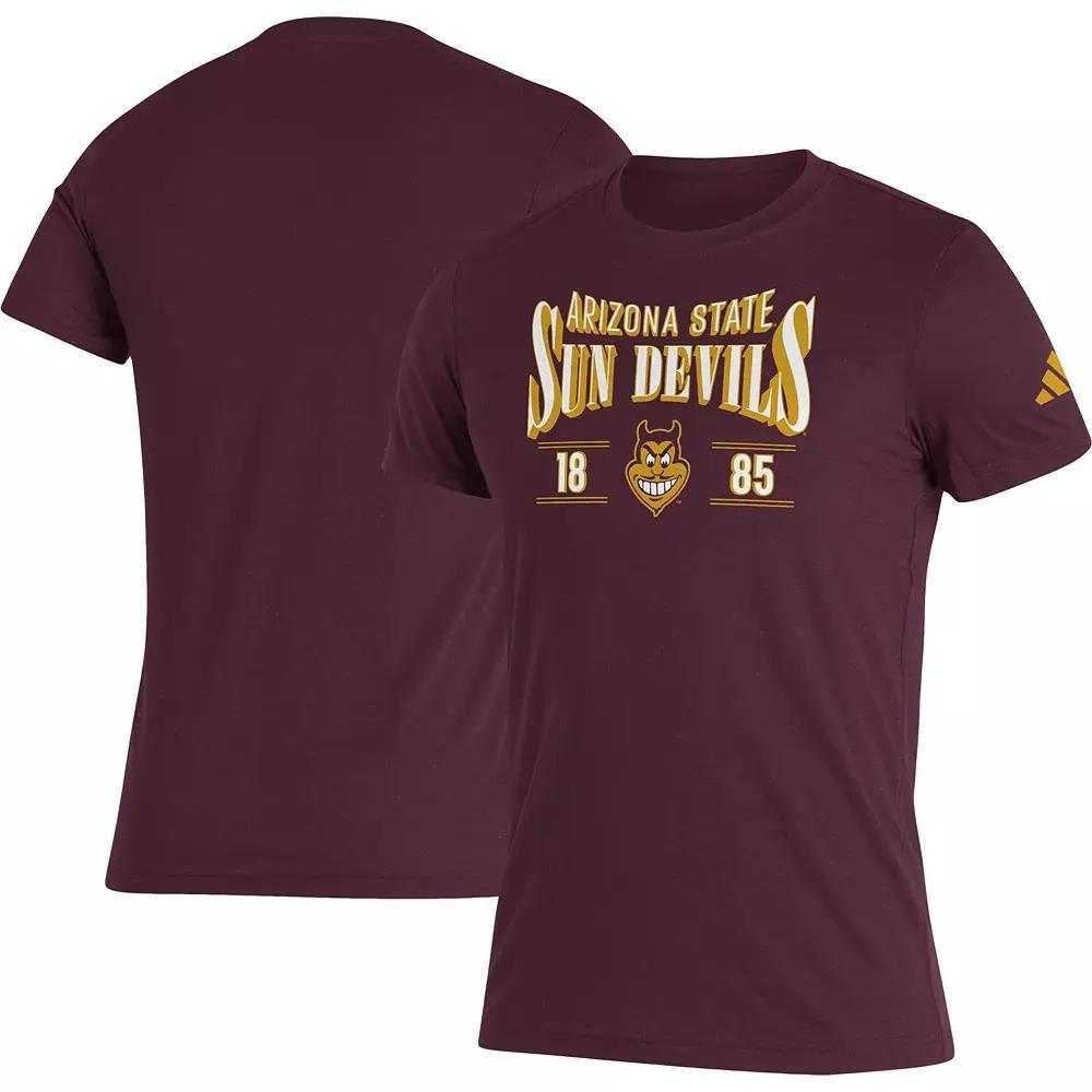 Men's adidas Maroon Arizona State Sun Devils Along The Shadow Tri-Blend T-Shirt, Size: Large, Red Product Image